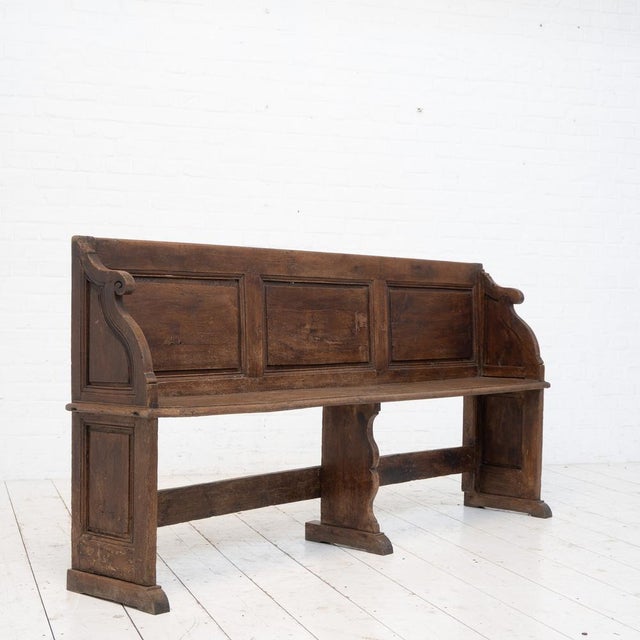 Wood Antique French Oak Bench, 1850 For Sale - Image 7 of 7