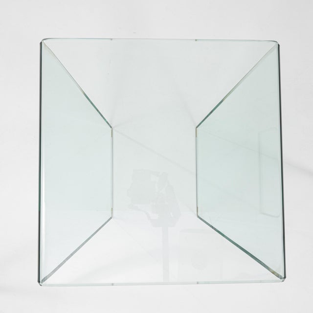 20th Century French Postmodern Curved Glass Coffee Table For Sale - Image 14 of 18
