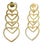 1990s Pair of 18k Gold Diamond Heart Cascade Chandelier Earrings, 3 Carats For Sale - Image 4 of 13