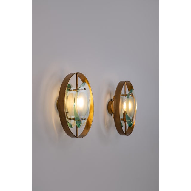 Model 2240 Sconces by Max Ingrand for Fontana Arte, 1960s, Set of 2 For Sale - Image 9 of 15