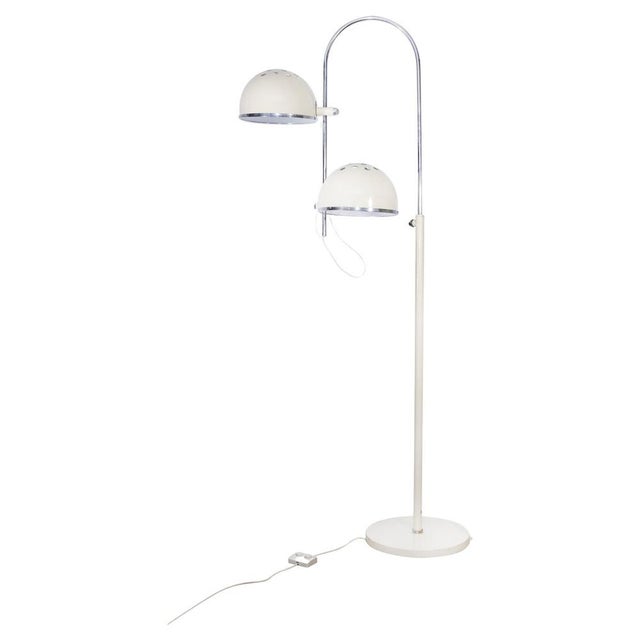 Vintage Adjustable Floor Lamp in Iron and Glass, Italy, 1960s For Sale - Image 6 of 6