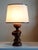 Vintage Scandinavian Style Table Lamp in Carved Turned Wood, 1960s For Sale - Image 4 of 16
