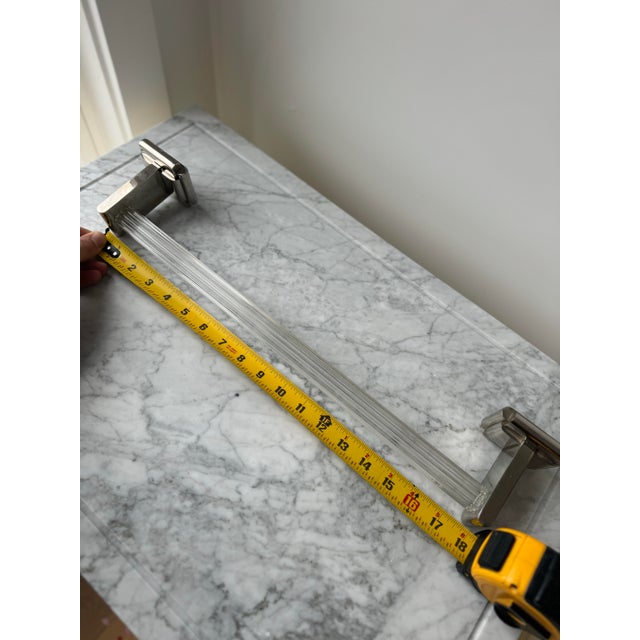 Postmodern Sherle Wagner Glass Towel Bar For Sale - Image 3 of 4
