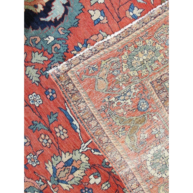 Late 19th Century Antique Persian Feraghan Sarouk Carpet, 7' X 10'6" For Sale - Image 5 of 7