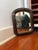 Antique Victorian Era Rounded Arch Tombstone Mirror With Original Glass For Sale - Image 4 of 9