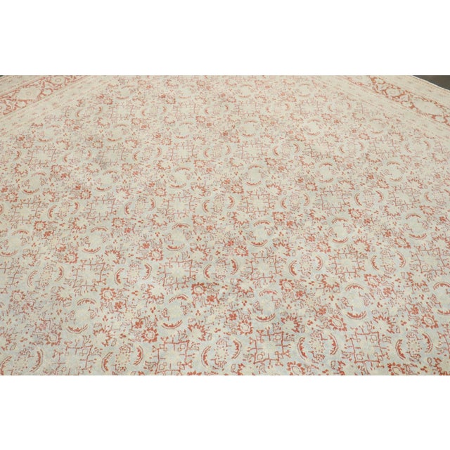 Red Antique Tabriz Carpet - 11'4" x 16'11" For Sale - Image 8 of 11