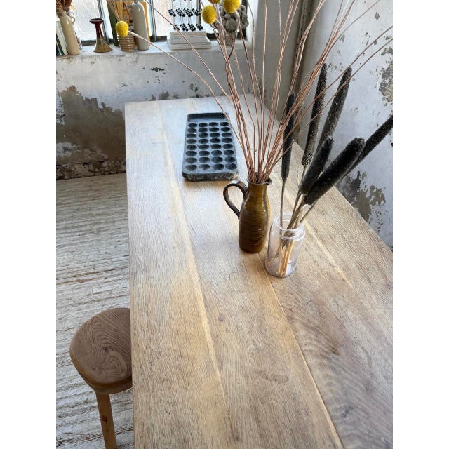 Oak Farmhouse Table, 1950s For Sale - Image 15 of 18