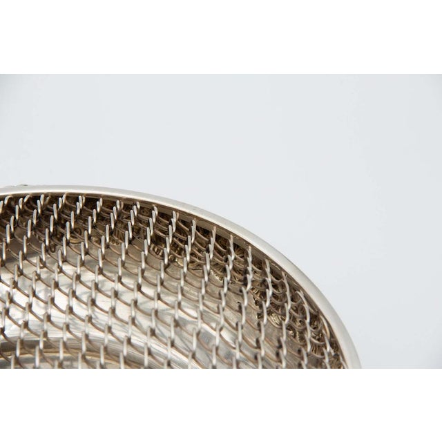 Circular Silver Flower Box For Sale - Image 3 of 5