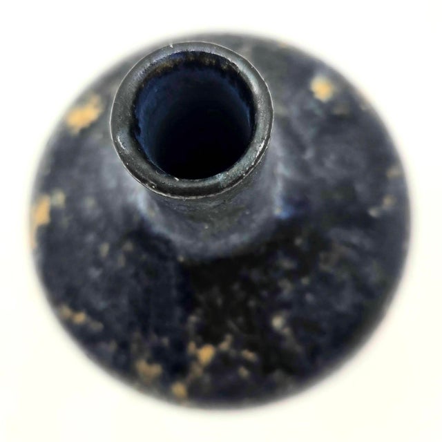 1970s Artisan Signed Studio Pottery Glazed Stoneware Bud Vase For Sale - Image 9 of 11