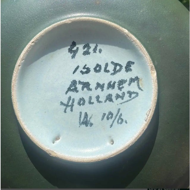 Art Deco Isolde Earthenware Bowl by Arnhemsche Fayencefabriek, Netherlands, 1920s For Sale - Image 6 of 7