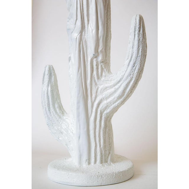 Vintage 1970's Plaster of Paris Table Lamps, Cactus Form Pair Of For Sale - Image 4 of 9