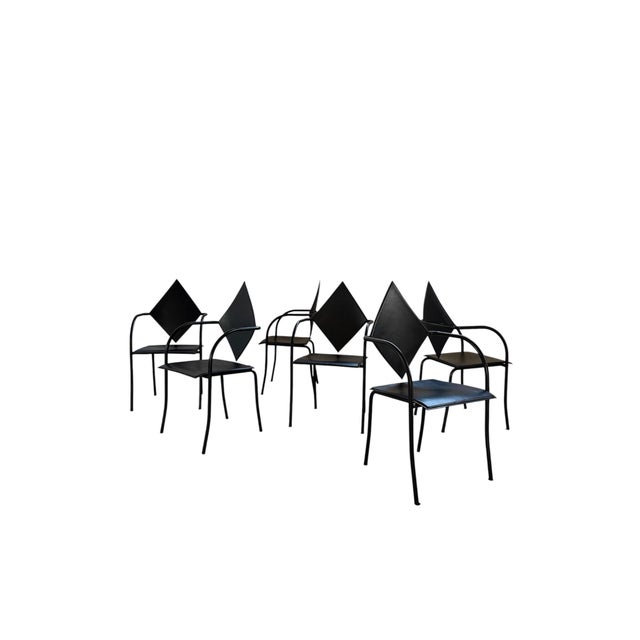 Metal Kite Chairs by Anna Anselmi for Bieffeplast, 1980s, Set of 6 For Sale - Image 7 of 7