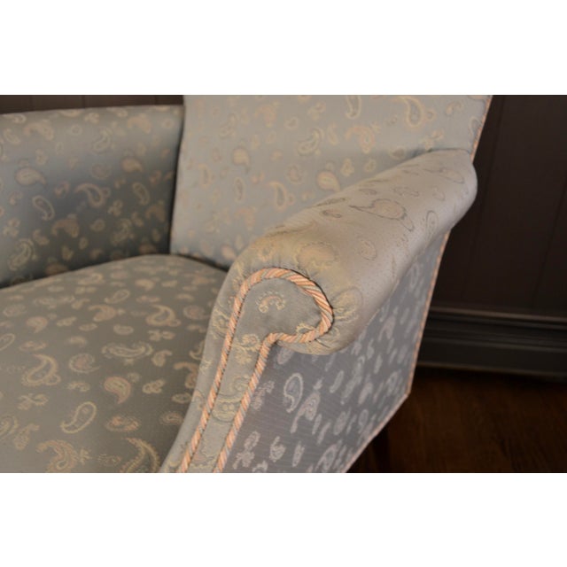 Early 20th Century English Chippendale Style Upholstered Easy Chair For Sale - Image 4 of 7
