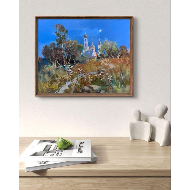 Impressionist Oil Painting the Moonlight Illuminates Yuriy Suprunchuk For Sale - Image 3 of 12