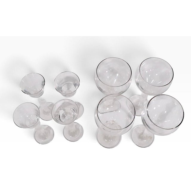 1970s Art Deco Venus Bacchante Stemware Glasses by Bayel - Set of Eight For Sale - Image 14 of 14