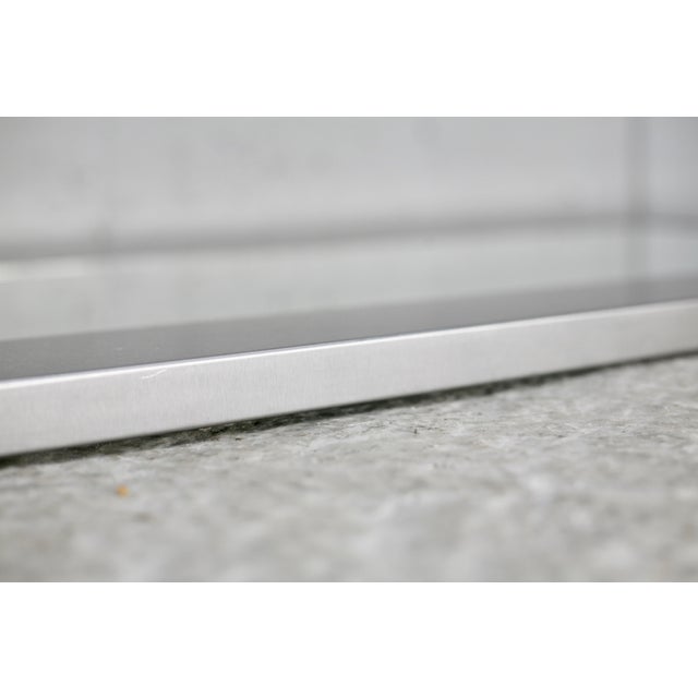 Large Steel Mirror, 1970s For Sale - Image 10 of 15