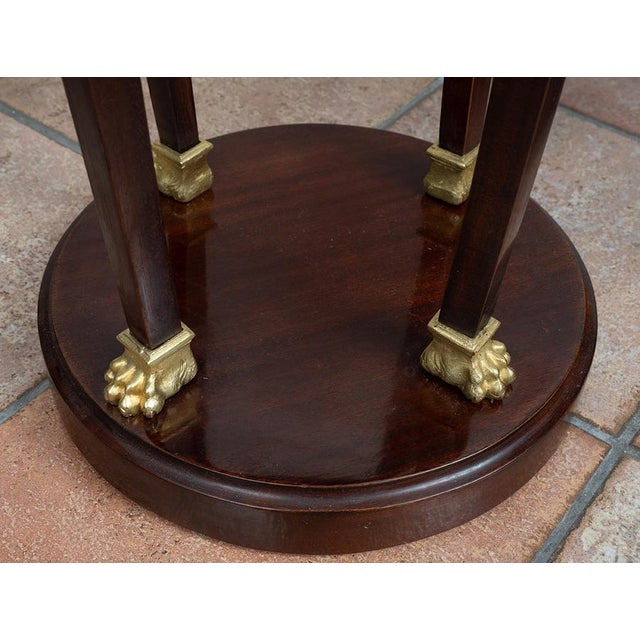 Antique Napoleon III Pedestals in Mahogany with Marble Tops, France, 19th Century, Set of 2 For Sale - Image 4 of 6