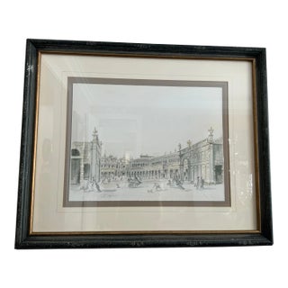 Late 20th Century European Colosseum Scene Reproduction Print, Framed For Sale