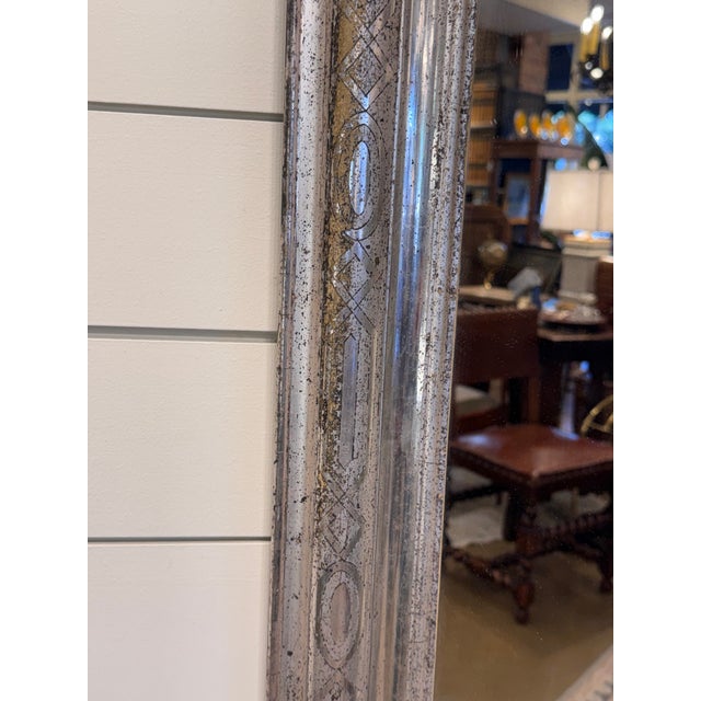 French 19th Century Silver Louis Phillipe Mirror For Sale - Image 3 of 10