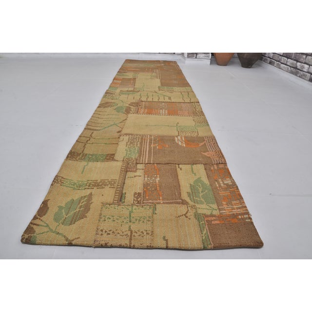Oushak Vintage Handmade Runner Rug For Sale - Image 4 of 9