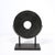 Mid-Century Modernist Bi-Disc Sculpture in Black Sandstone by Holly Hunt For Sale - Image 11 of 13