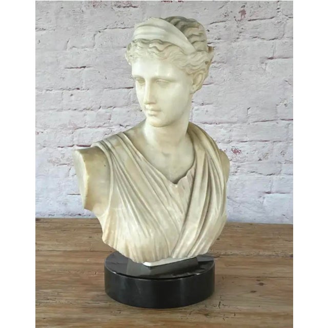 Italian Neoclassical Marble Bust of Diana, 19th Century, Italy Grand Tour For Sale - Image 13 of 14