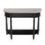 Black Danielle 40 in. W Rectangular Marble and Wood 1 Drawer Console Table with Lower Open Shelf, Washed Black For Sale - Image 8 of 8