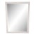 Contemporary White Dotted-Trim Rectangular Wall Mirror For Sale