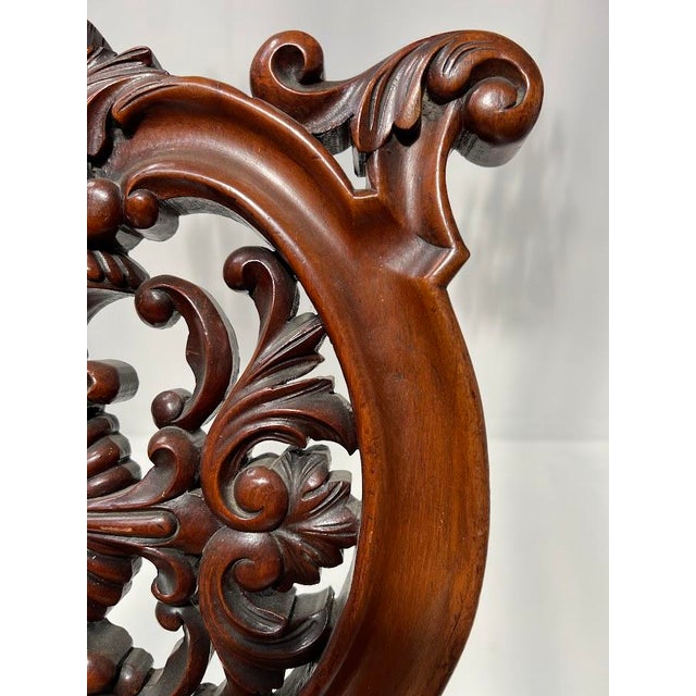 Napoleon III Chaise Lounge in Carved Mahogany, 1800s For Sale - Image 6 of 15