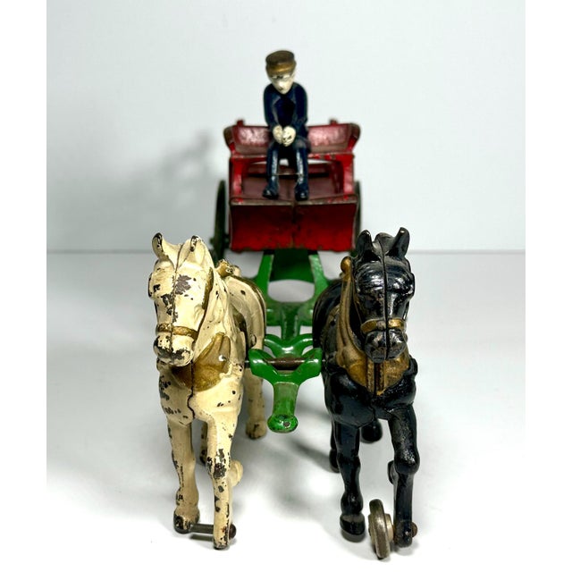 Early 20th Century Kenton Horse Drawn Stake Wagon Toy For Sale - Image 4 of 10