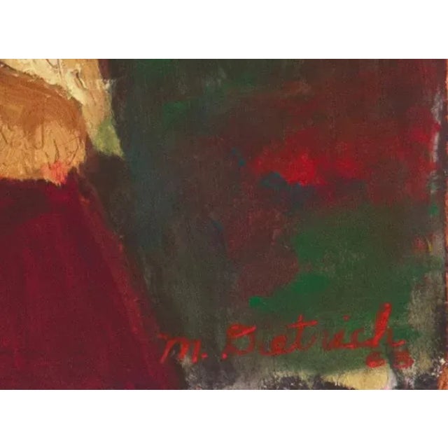 Signed lower right, 'M. Dietrich' (German-American, 20th century) and dated 1963. A powerful, character-driven portrait of...