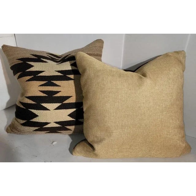 Beige 1930s Hand Woven Pillows, Collection of 3 Pillows For Sale - Image 8 of 8