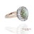 Contemporary 14k Cat Eye Diamond Ring Womens Vintage Halo Elegant Old Money Minimalist, Size 5.25 For Sale - Image 3 of 9