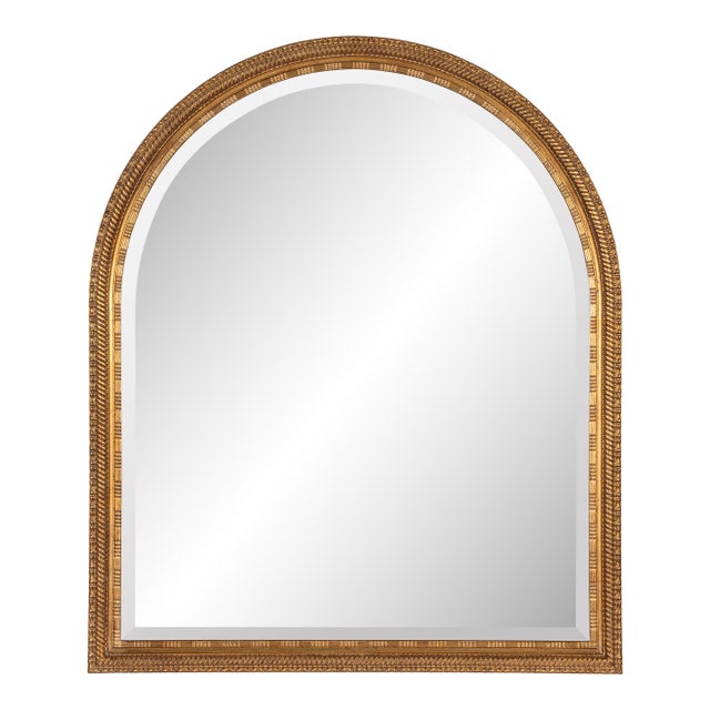 Marissa Arched Gold Wall Mirror For Sale