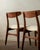 A vintage set of 4 ch30 dining chairs in teak, oak and cream textured upholstery, designed by hans j. Wegner for carl...