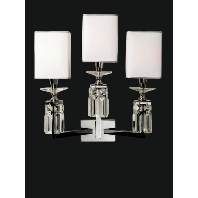 Silver Collection Pechino Suspension Lamp in Metal and Crystal by Jago For Sale - Image 8 of 9
