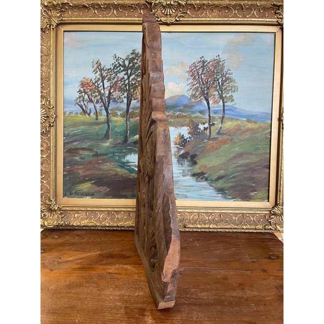 Vintage Hand-Carved Wooden Architectural Panel Featuring Bird Motif For Sale - Image 10 of 10