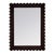 Glass Flora 30 in. W x 40 in. H Rectangular Rattan Scalloped Edge Wall Mirror, Chocolate For Sale - Image 7 of 7
