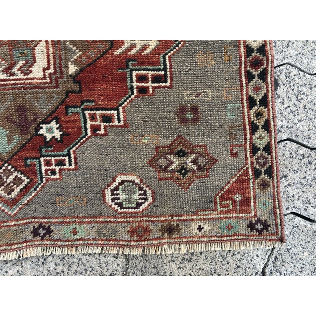 Handmade Nomadic Floor Small Rug For Sale - Image 10 of 11