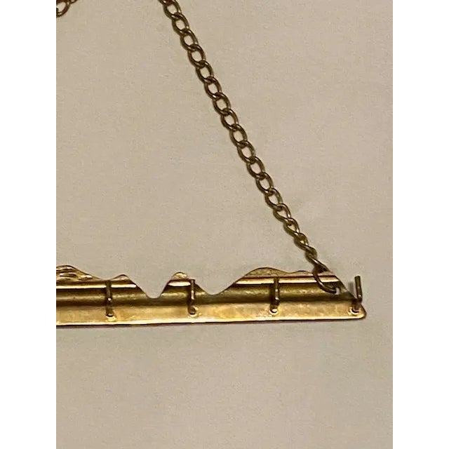 Vintage Brass Oversized Sculptural Key Holder For Sale - Image 4 of 11