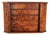 Heavy Large Burlwood Jewelry Box Chest Safe With Locks and Beige Lining, Made in Italy For Sale