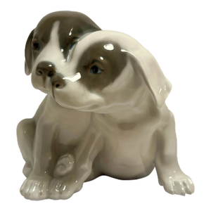 Vintage Royal Copenhagen Denmark Porcelain Pointer Puppies Figurine #260