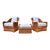 1980s Italian Wicker Works Braided Rattan Seating Set, 3 Pieces For Sale