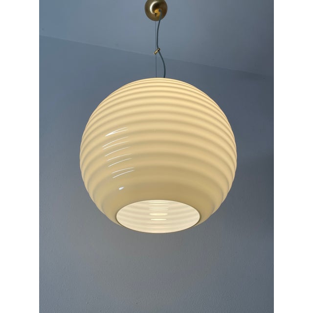 Beige Vintage Modulo S40 Murano Ceiling Lamp by Toso - Massari for Leucos, 1990s For Sale - Image 8 of 16