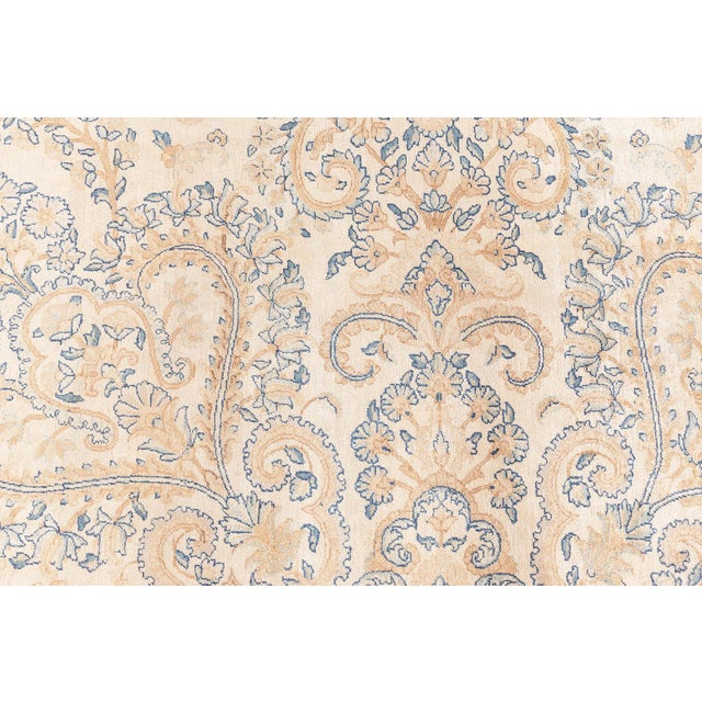 Camel Antique Persian Kirman Camel Handmade Wool Rug For Sale - Image 8 of 14