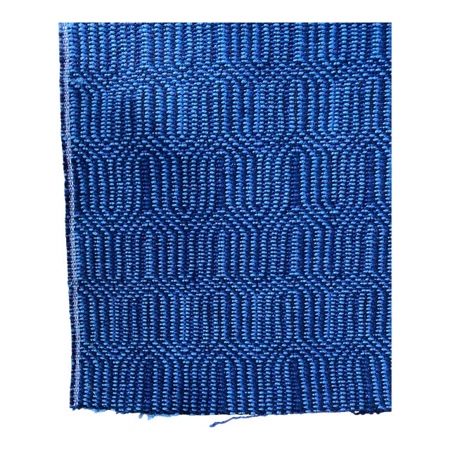 John Robshaw Sarwan Fabric Remnant in Lapis - 1.75 Yards For Sale