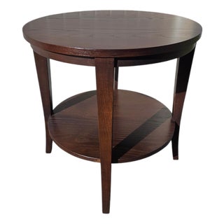 Vintage Ethan Allen Horizons Collections Lamp Side End Table Pedestal Shelf Stand For Sale