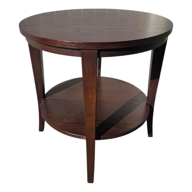 Vintage Ethan Allen Horizons Collections Lamp Side End Table Pedestal Shelf Stand For Sale