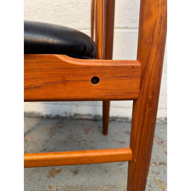Set of Six Mid-Century Slatted Teak Dining Chairs by Benny Linden For Sale - Image 17 of 18