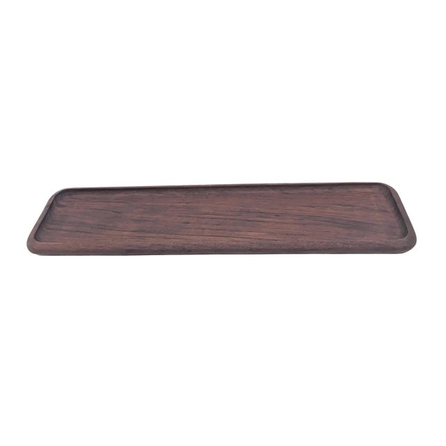 Chestnut 1960s Danish Teak Wood Tray For Sale - Image 8 of 11